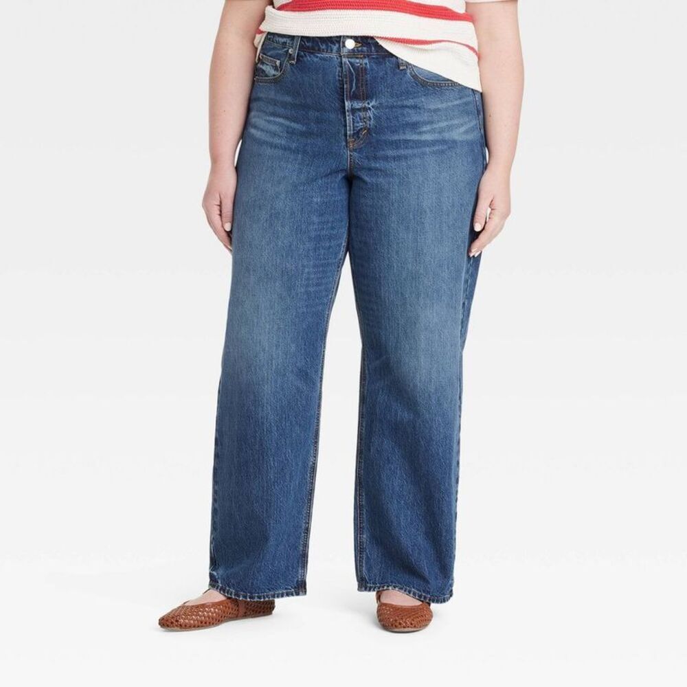 Women'S Mid-Rise 90'S Baggy Jeans - Dark Wash 17: Relaxed Fit Denim Full Length
